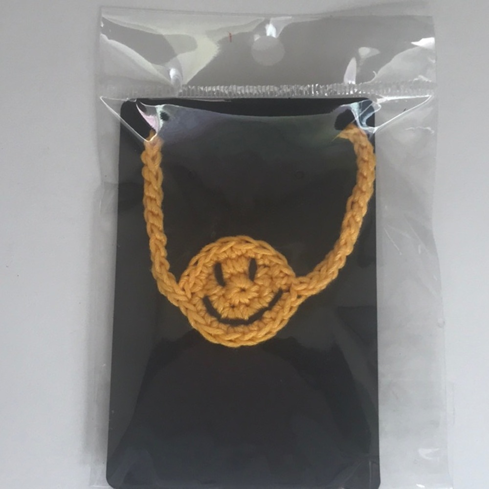 Crocheted Smiley Face Bracelet